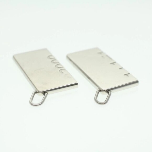 HERMES Necklace Charm Metal 2Set Silver Auth - Picture 4 of 11